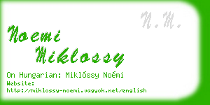 noemi miklossy business card