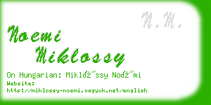 noemi miklossy business card